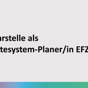 Lehrstelle als Kältesystem-Planer/in EFZ