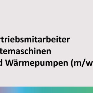 Vertriebsmitarbeiter Kältemaschinen und Wärmepumpen (m/w) bei KAPAG